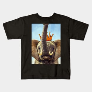 Elephant with a Crown Kids T-Shirt